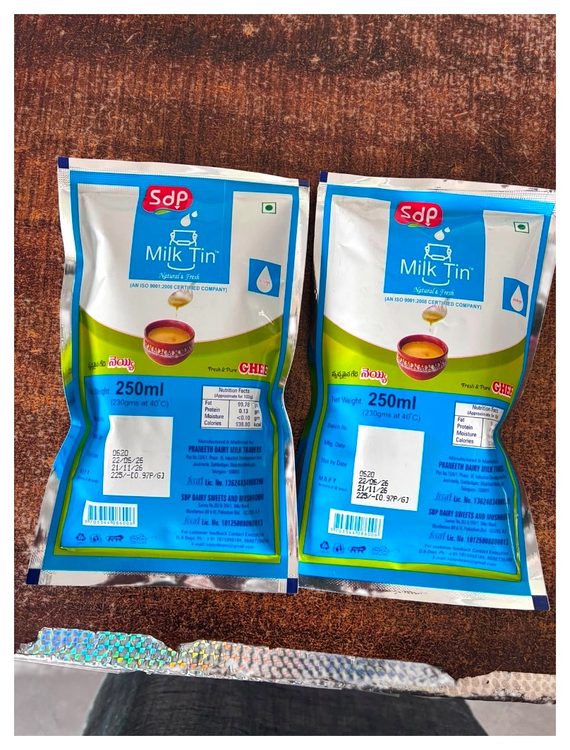 SDP Milk Tin Ghee 250ml Twin Pack Retail