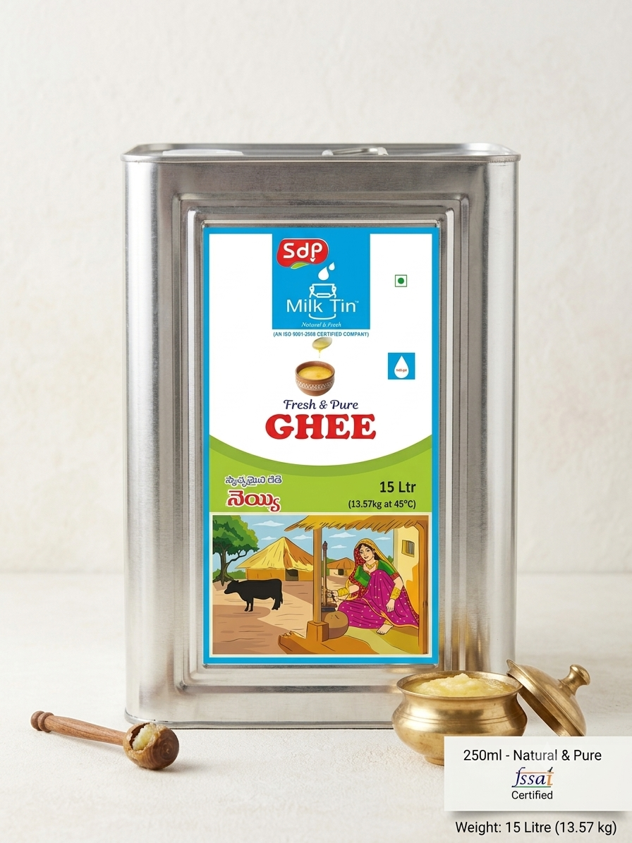 SDP Milk Tin 15 Ltr Commercial Pure Ghee Metal Tin