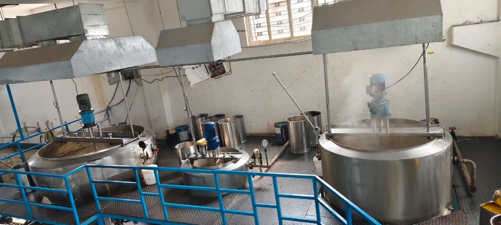 SDP Milk Primary Processing Unit Ghee Boiling Kettles